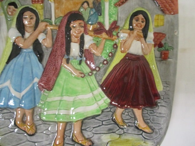 Unusual Royal Doulton Beswick "Christmas in Mexico" Wall Plaque - 2