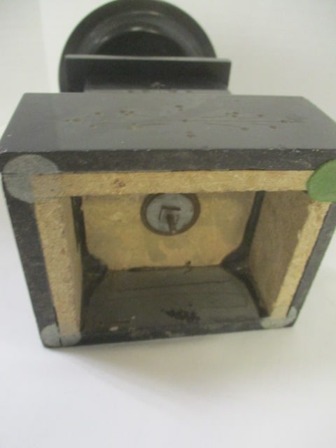 Antique Single Garniture Black Marble Candleholder - 4
