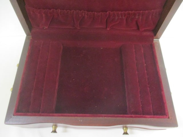 Reed & Barton Mahogany Jewelry Box with Drawer - 2