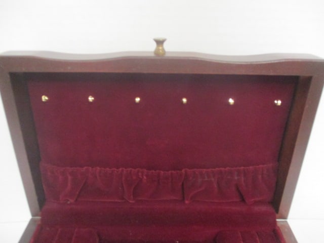 Reed & Barton Mahogany Jewelry Box with Drawer - 3