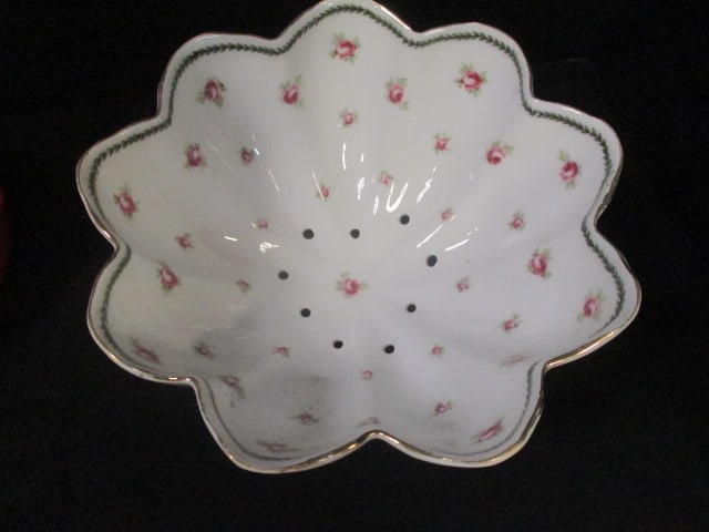 Victoria Porcelain Footed Berry Bowl, Handpainted Porcelain Milk Pitcher and - 3