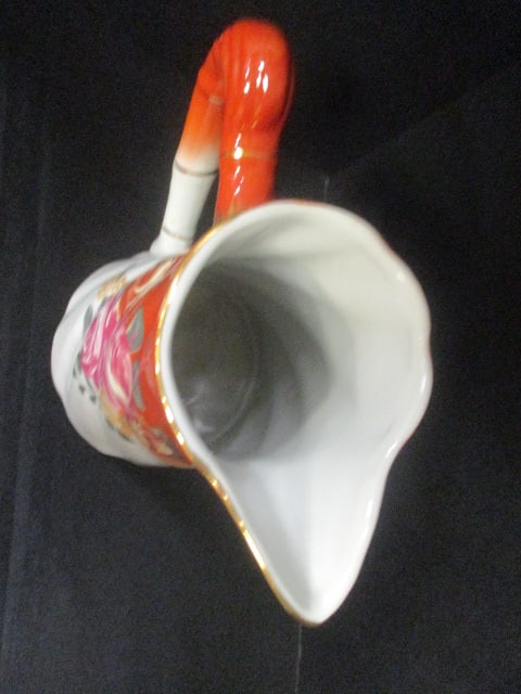 Victoria Porcelain Footed Berry Bowl, Handpainted Porcelain Milk Pitcher and - 8