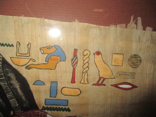 Vintage Handpainted Authentic Papyrus Egyptian Painting - 3