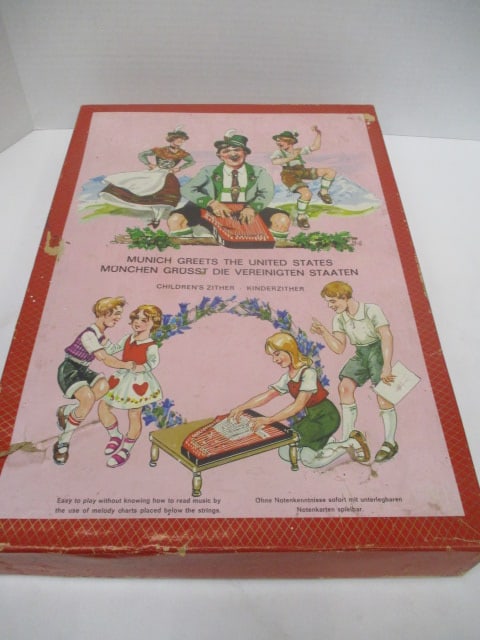 RARE! Vintage Munich, Germany Children's Zither in Original Box (1 of 5)