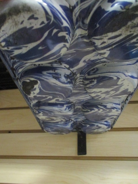 Antique Blue/White Swirl Graniteware Muffin Pan - 3