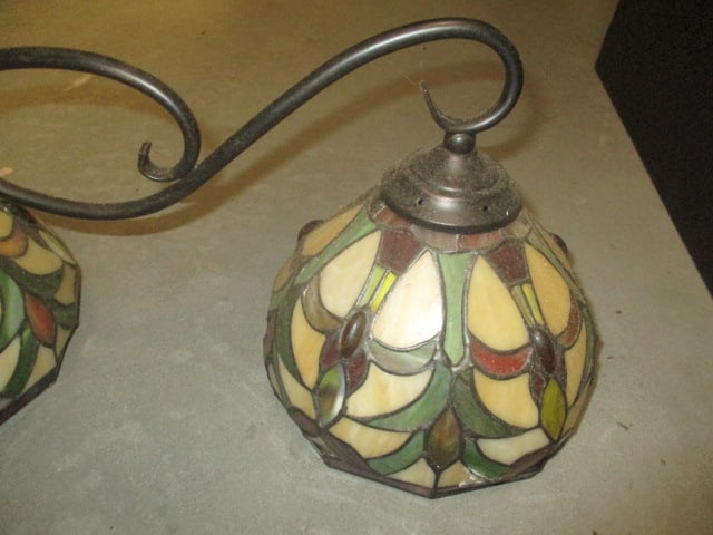 Stained Glass 3-Light Ceiling Light Fixture - 2