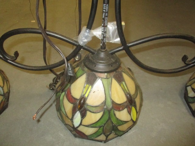 Stained Glass 3-Light Ceiling Light Fixture - 3