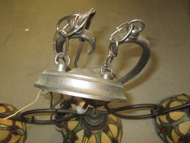 Stained Glass 3-Light Ceiling Light Fixture - 4