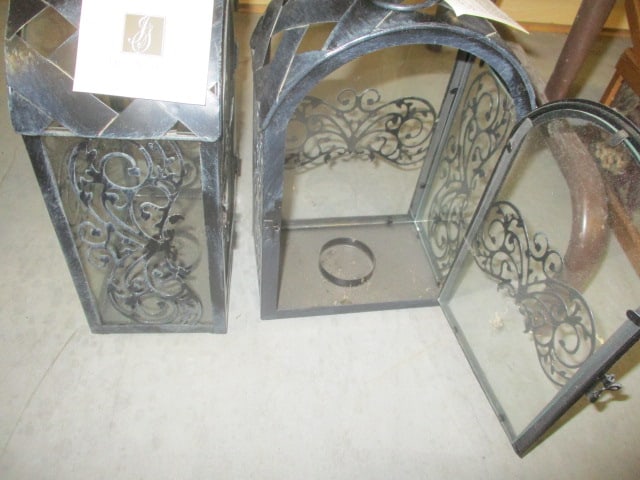 Pair of Jaclyn Smith Today Metal Lanterns - 2