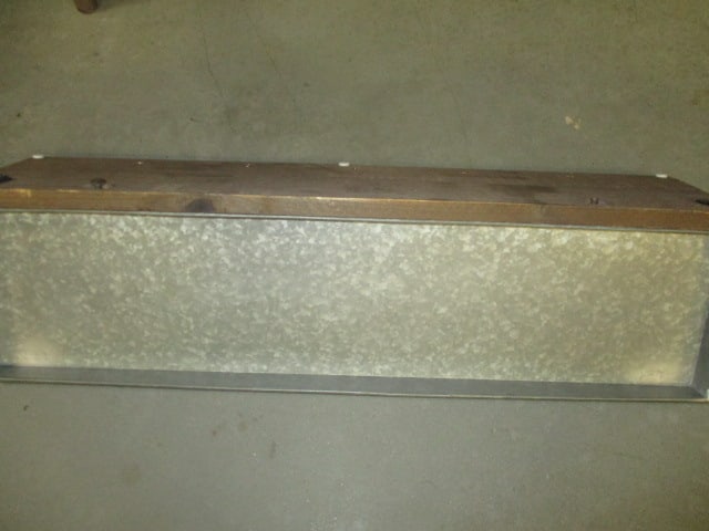 Farmhouse Style Galvanized Tin and Wood Shelf with Cup Hooks - 2