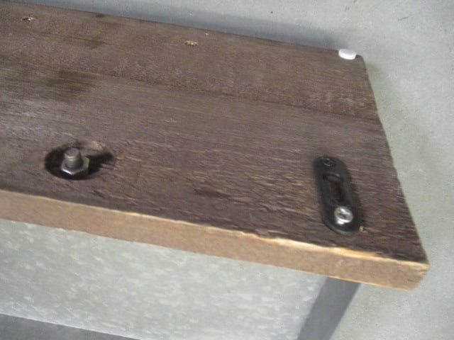Farmhouse Style Galvanized Tin and Wood Shelf with Cup Hooks - 3