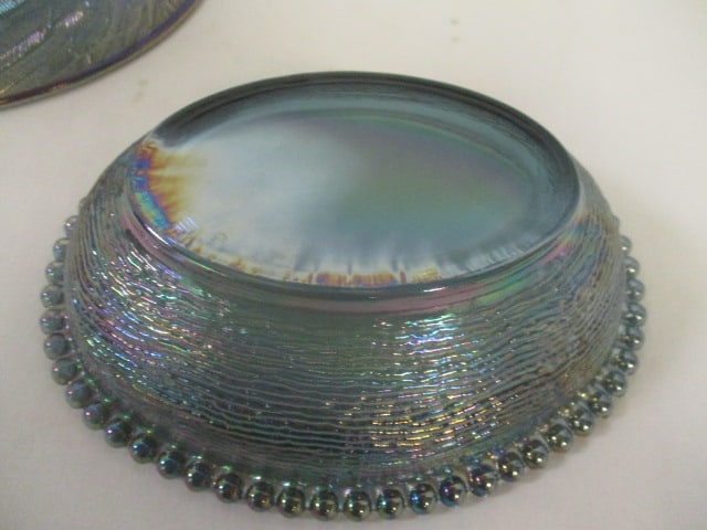 Indiana Glass Iridescent Carnival Glass Hen on Nest Dish - 3