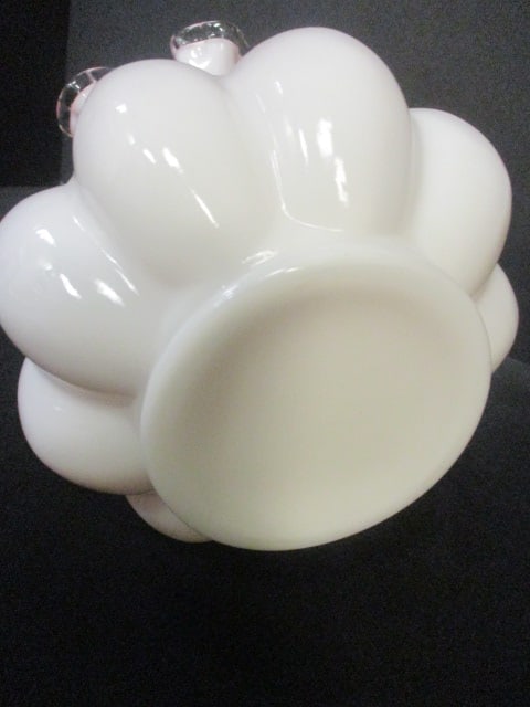 Circa 1940-50 Fenton Pink Crest Melon Ruffle Vase - 3