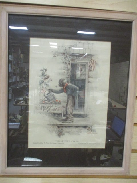 1921 Cream of Wheat "Uncle Tom's Cabin" Black Americana Advertisement: Framed and matted 14" x 17"