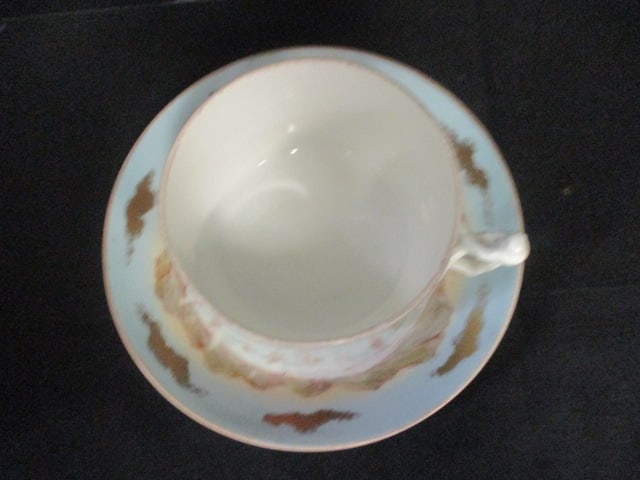 Circa 1850-75 Oversized European Porcelain Cup and Saucer Set - 2