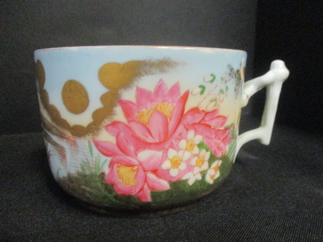 Circa 1850-75 Oversized European Porcelain Cup and Saucer Set - 3