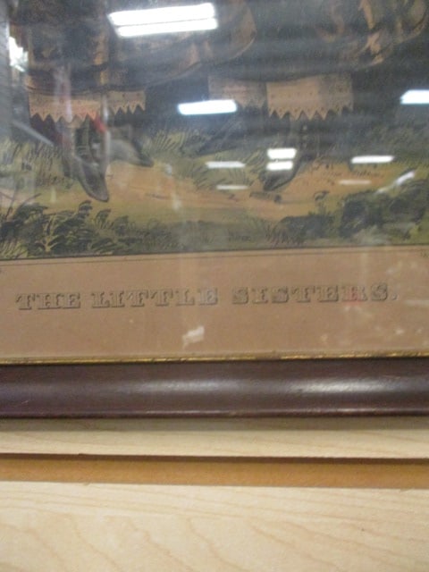 Two Framed Circa 1863 Currier & Ives "The Little Brothers" and "The Little Sisters" Lithograph Pr... - 5