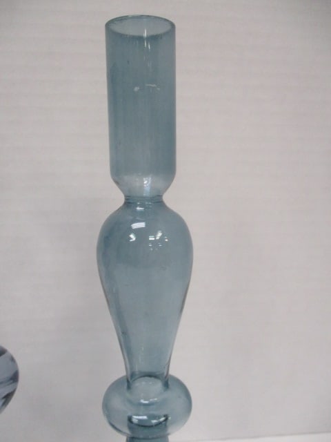 Two Hand Blown Art Glass Candleholders - 5