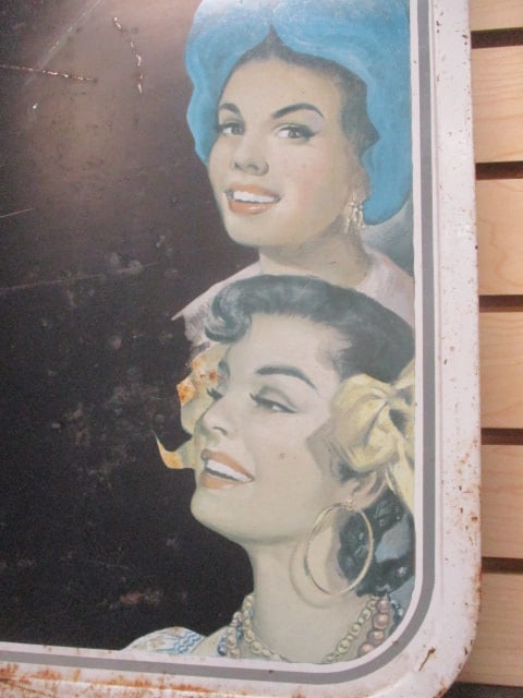 Vintage 1950's "Carta Blanca" Mexican Foods Metal Menu Advertising Sign - 3