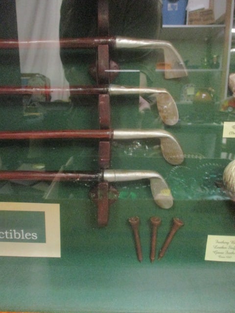 Replica of Vintage Golfing Items in Shadow Box Frame - 3