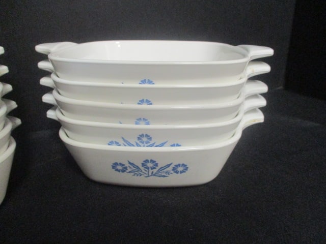 12 Corning Ware Blue Cornflower P-41 Individual Casseroles - 2