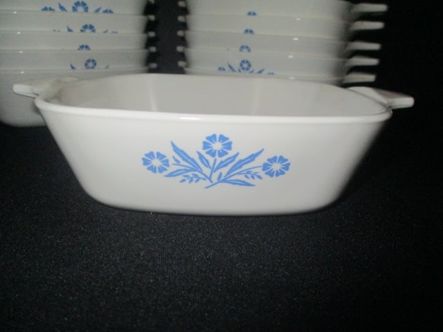 12 Corning Ware Blue Cornflower P-41 Individual Casseroles - 4