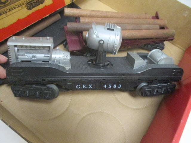 Two 1950's Marx Toy Train Cars with Boxes - 2