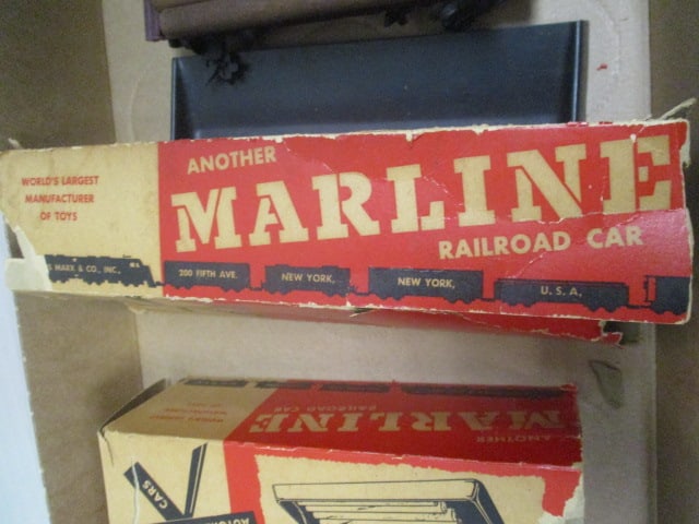 Two 1950's Marx Toy Train Cars with Boxes - 6