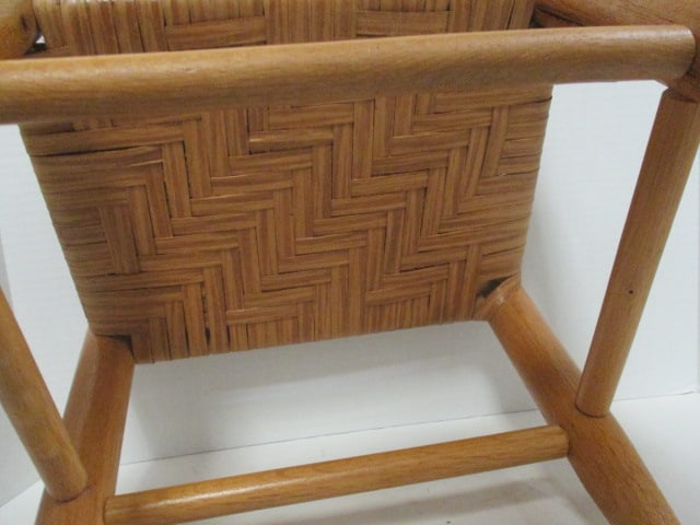 Vintage 1950-60's Split Oat Foot Stool - 4