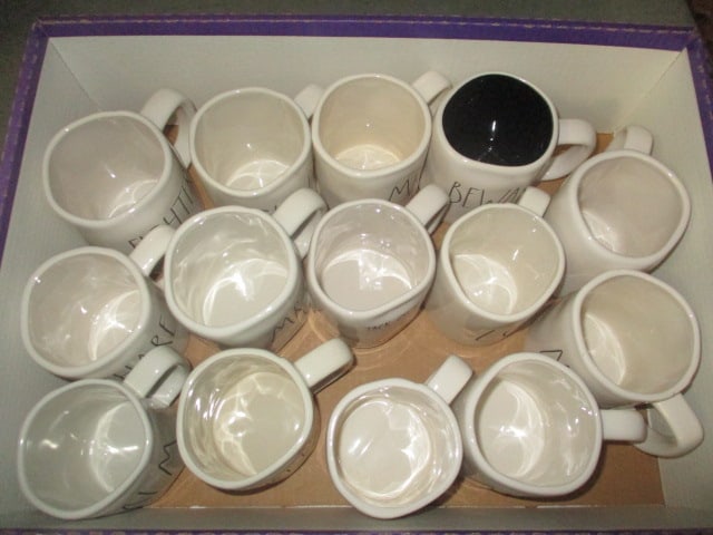 14 Various Design Rae Dunn Mugs - 9