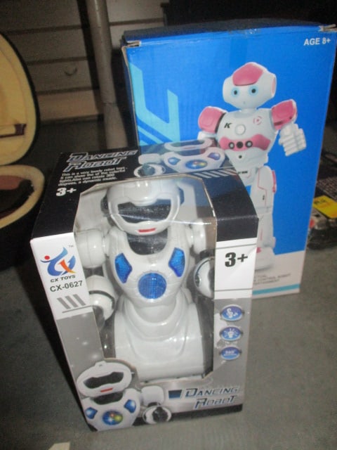 Two Battery Operated Toy Robots in Original Boxes: .