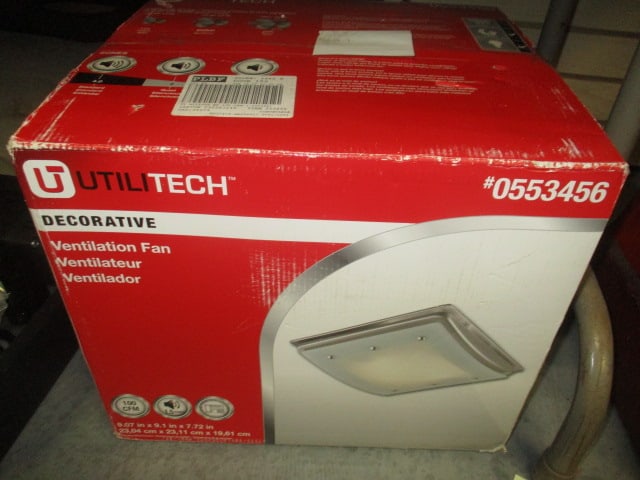 New Old Stock Ulili-Tech #0553456 Commercial 3-Speed Ventilation Fan: .