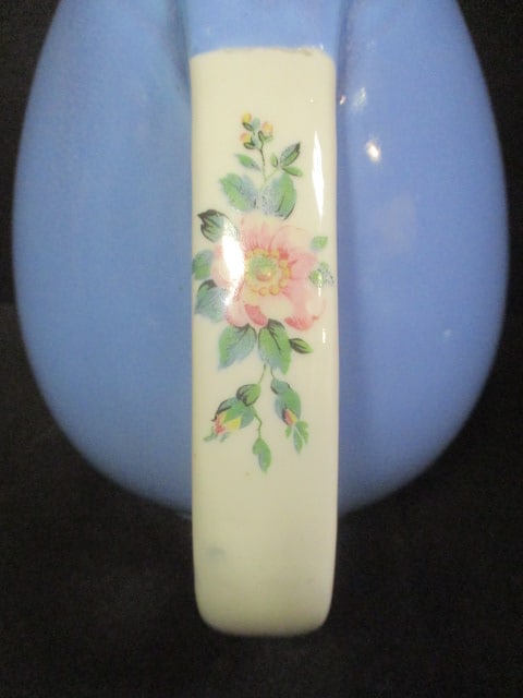 Midcentury Hall's China Blue "Rose Parade" Pitcher - 2