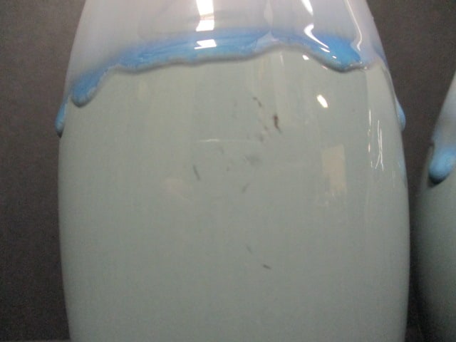 3 Piece Heavy Drip Glazed Pottery Bud Bases - 2