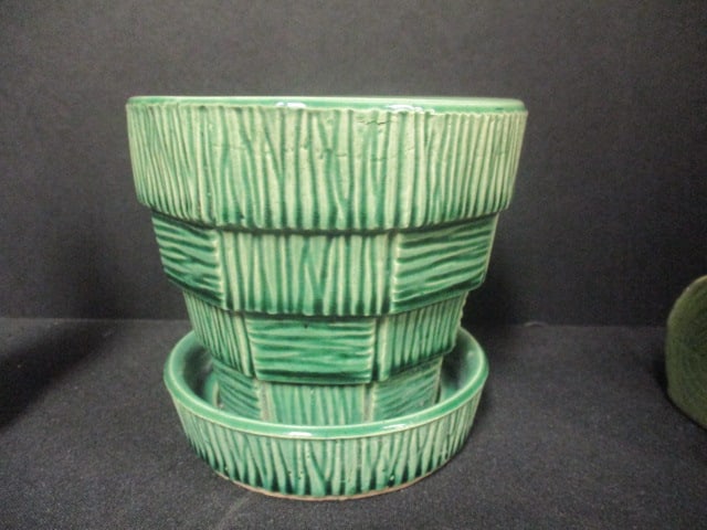 Three Vintage 1930-40's USA Pottery Planters - 4