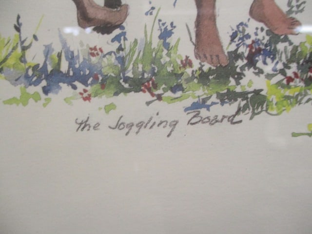 Pencil Signed Virginia Fouche "The Joggling Board" Black Americana Print - 4