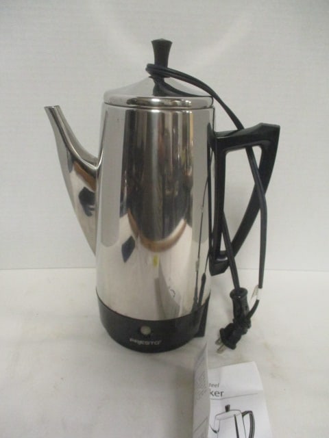 Presto 12 Cup Stainless Steel Electric Drip Coffee Maker: has instructions and works