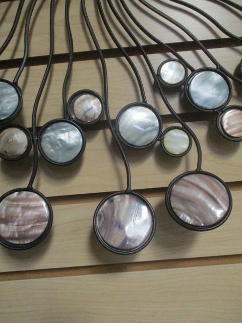 End of Day "Slag" Glass Abstract Metal Wall Hanging - 2