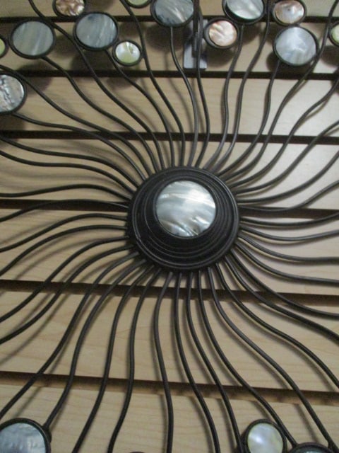 End of Day "Slag" Glass Abstract Metal Wall Hanging - 3