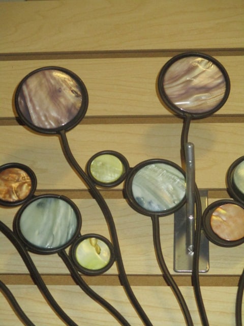 End of Day "Slag" Glass Abstract Metal Wall Hanging - 4