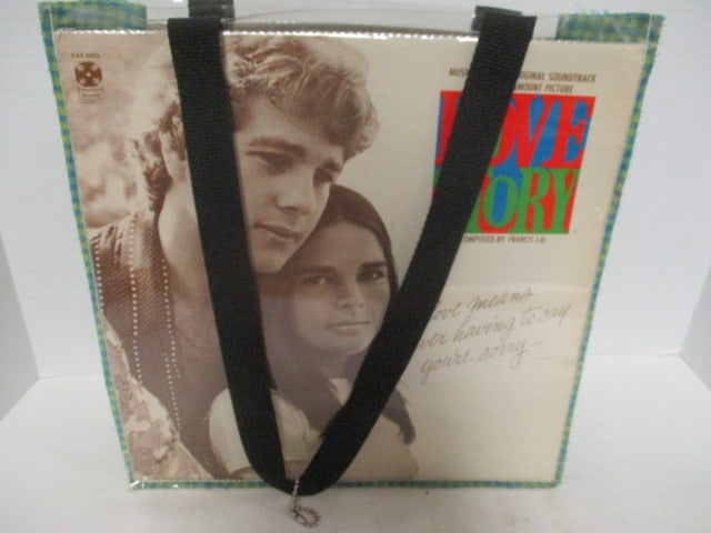2003 Stubble 33 Bags Tote Made from "Love Story" Vinyl LP Album Cover: .