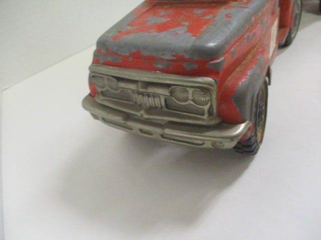 Vintage Hubley "Western Auto" Toy Truck and Ertel Trailer - 4