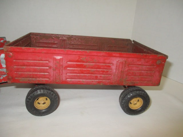 Vintage Hubley "Western Auto" Toy Truck and Ertel Trailer - 5