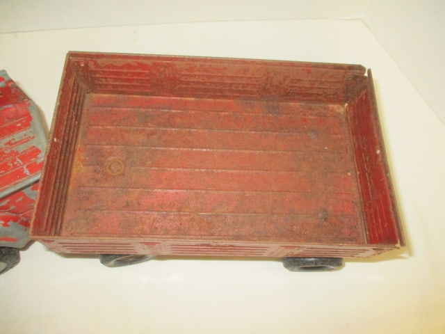 Vintage Hubley "Western Auto" Toy Truck and Ertel Trailer - 6