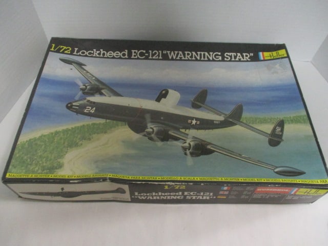 Vintage Heller #311 Lockhead EC-121 "Warning Star" 1:72 Scale Model Plane Kit: .