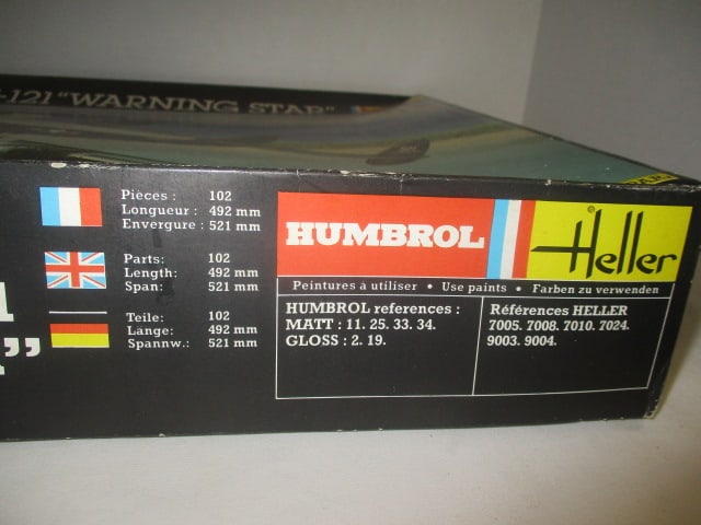 Vintage Heller #311 Lockhead EC-121 "Warning Star" 1:72 Scale Model Plane Kit - 2