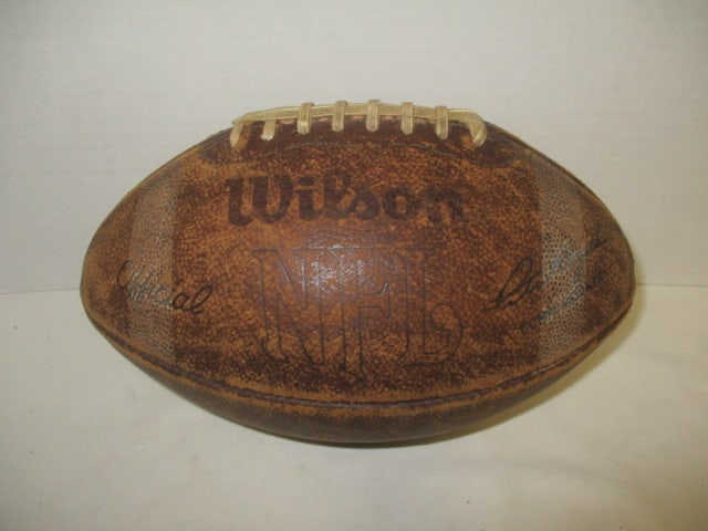 Circa 1960's Wilson NFL Early Pete Rozelle Leather Regulation Size Football: played with condition, dating per consigner note
