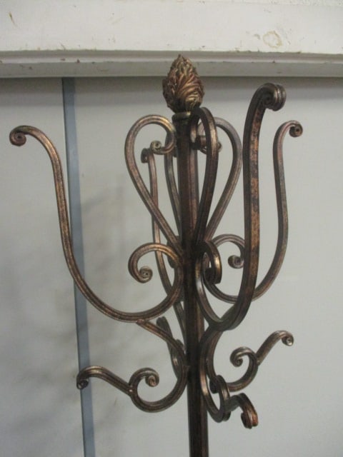 Bronzed Scrolled Design Metal Hall Tree/Coat Rack - 3
