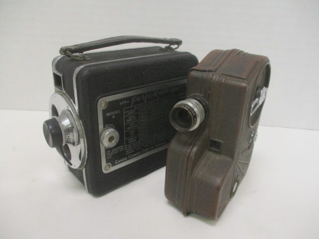 Vintage Univex 8mm Cine Camera and Perfex by Candid Double 8 Model A Camera: .