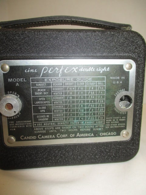 Vintage Univex 8mm Cine Camera and Perfex by Candid Double 8 Model A Camera - 6